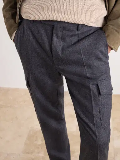 Slowear Straight-Leg Brushed Wool-Blend Trousers - Men | Thumbnail 6