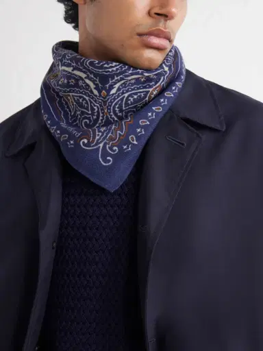 Hartford Printed Wool Scarf - Men | Thumbnail 2