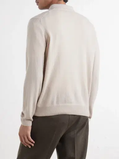 Sunspel Cashmere Polo-Shirt - Men | Thumbnail 4 Sunspel Cashmere Polo-Shirt - Men | Thumbnail 4