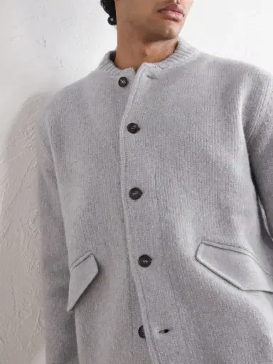 Slowear Wool and Cashmere-Blend Knitted Bomber Jacket - Men | Thumbnail 5