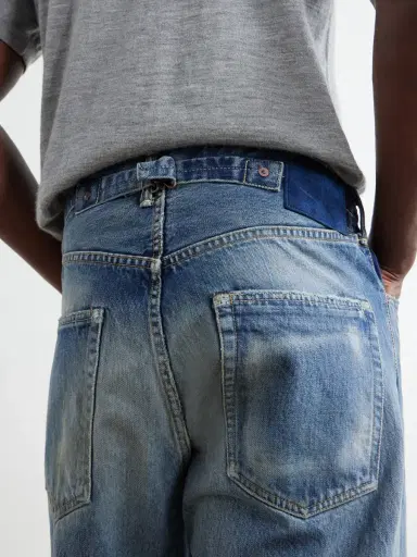 Visvim Social Sculpture 01 Wide-Leg Distressed Jeans - Men | Thumbnail 5