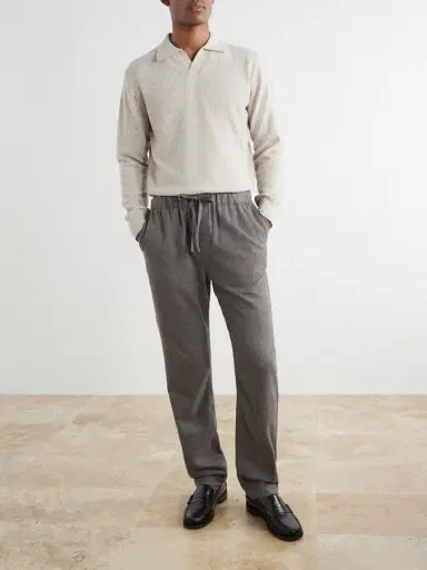 Hartford Joggy Straight-Leg Wool Woven Trousers - Men | Thumbnail 2