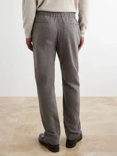 Hartford Joggy Straight-Leg Wool Woven Trousers - Men | Thumbnail 4