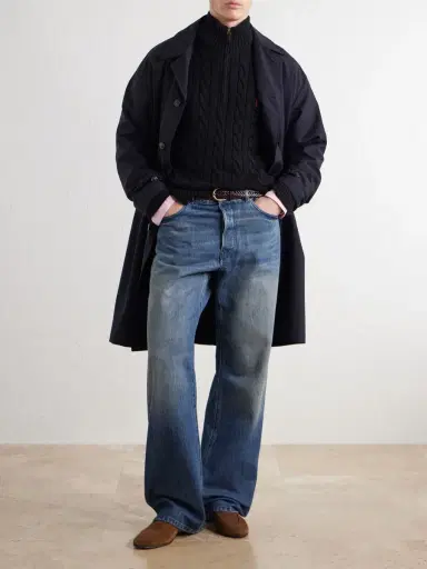 Polo Ralph Lauren Logo-Embroidered Cable-Knit Cotton Half-Zip Sweater - Men | Thumbnail 2