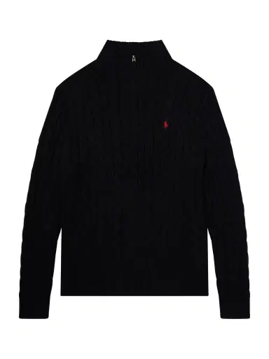 Polo Ralph Lauren Logo-Embroidered Cable-Knit Cotton Half-Zip Sweater - Men | Thumbnail 1