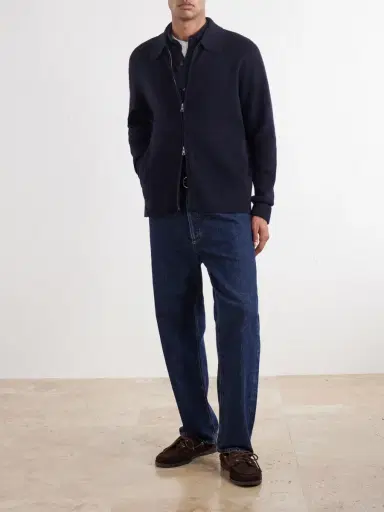 Orlebar Brown Shelby Ribbed Merino Wool Zip-Up Sweater - Men | Thumbnail 2