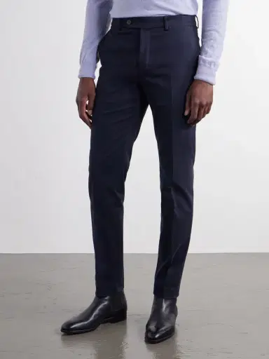 Slowear Straight-Leg Stretch-Cotton Gabardine Trousers - Men | Thumbnail 3