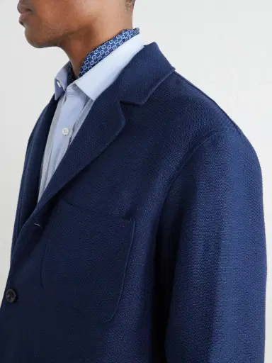 Ralph Lauren Purple Label Cotton-Blend Waffle-Knitted Blazer Jacket - Men | Thumbnail 5
