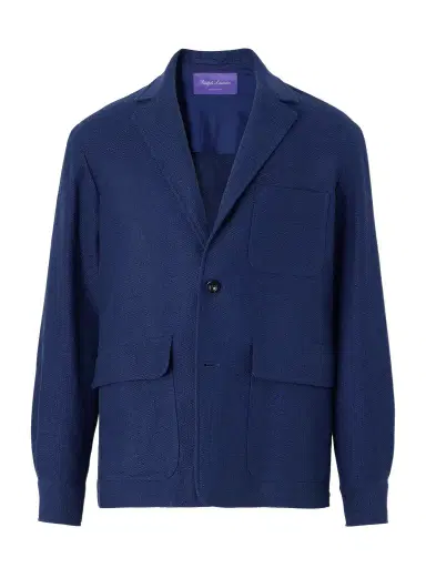Ralph Lauren Purple Label Cotton-Blend Waffle-Knitted Blazer Jacket - Men | Thumbnail 1