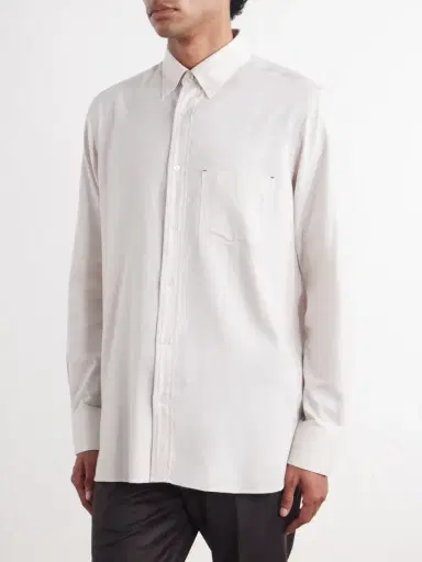 Paul Smith Button-Down Collar Cotton and Lyocell-Blend Herringbone Shirt - Men | Thumbnail 3 Paul Smith Button-Down Collar Cotton and Lyocell-Blend Herringbone Shirt - Men | Thumbnail 3