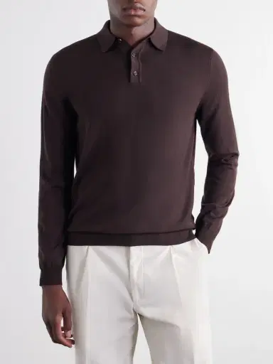 Slowear Zanone Slim-Fit Flexwool Polo Shirt - Men | Thumbnail 3 Slowear Zanone Slim-Fit Flexwool Polo Shirt - Men | Thumbnail 3