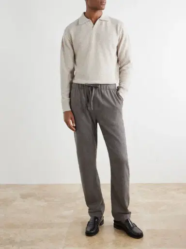 Hartford Ribbed Recycled Wool and Cashmere-Blend Polo Shirt - Men | Thumbnail 2