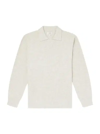 Hartford Ribbed Recycled Wool and Cashmere-Blend Polo Shirt - Men | Thumbnail 1