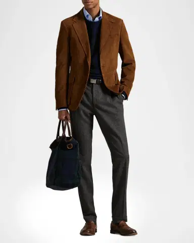Polo Ralph Lauren Men's The RL67 Suede Two-Button Sport Jacket | Thumbnail 2 Polo Ralph Lauren Men's The RL67 Suede Two-Button Sport Jacket | Thumbnail 2