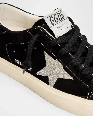Golden Goose Ball Star Mixed Leather Low-Top Sneakers | Thumbnail 3