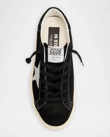 Golden Goose Ball Star Mixed Leather Low-Top Sneakers | Thumbnail 4