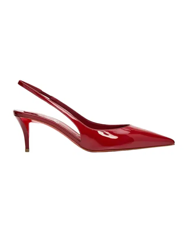Christian Louboutin 60mm Miss Z Patent Leather Slingback Pumps