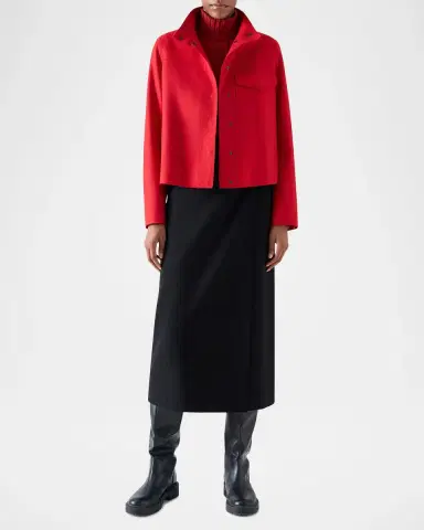 Akris punto Taglio Vivo Felted Wool Blend Jacket | Thumbnail 2