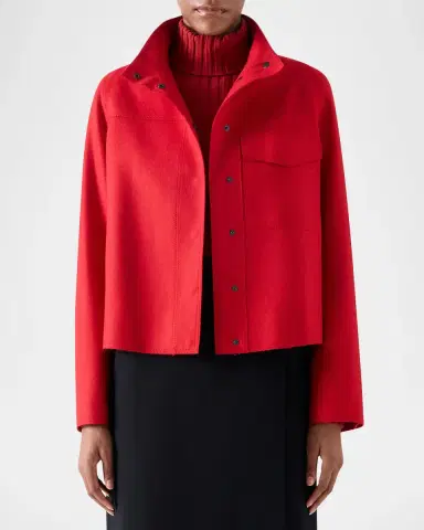 Akris punto Taglio Vivo Felted Wool Blend Jacket | Thumbnail 4