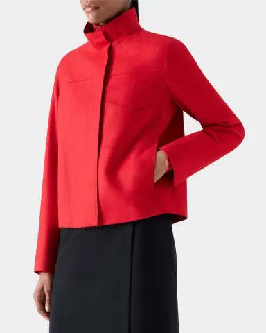 Akris punto Taglio Vivo Felted Wool Blend Jacket | Thumbnail 6