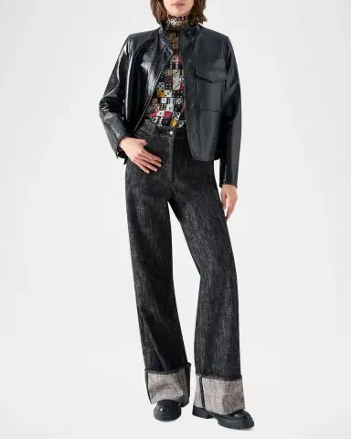 Akris punto Faux-Leather Lacquer Jacket | Thumbnail 2
