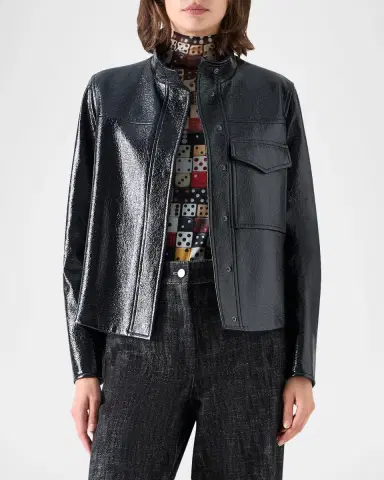 Akris punto Faux-Leather Lacquer Jacket | Thumbnail 4