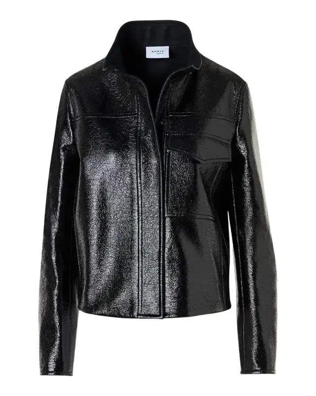 Akris punto Faux-Leather Lacquer Jacket