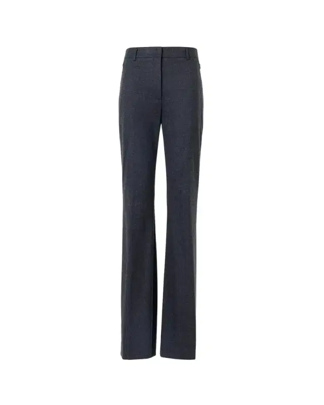 Akris Wool Stretch Flannel Bootcut Trousers