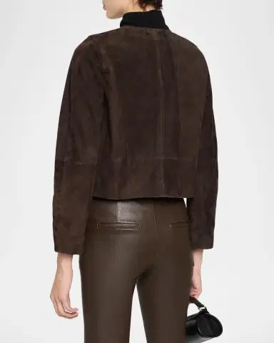 Vince Cropped Suede Jacket | Thumbnail 3