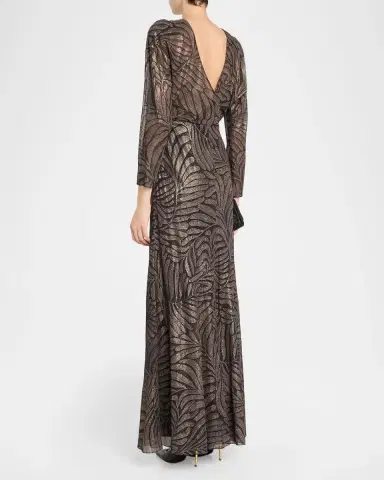 Ralph Lauren Collection Shannen Foiled Chiffon Evening Dress | Thumbnail 3 Ralph Lauren Collection Shannen Foiled Chiffon Evening Dress | Thumbnail 3