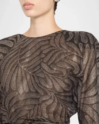 Ralph Lauren Collection Shannen Foiled Chiffon Evening Dress | Thumbnail 5 Ralph Lauren Collection Shannen Foiled Chiffon Evening Dress | Thumbnail 5