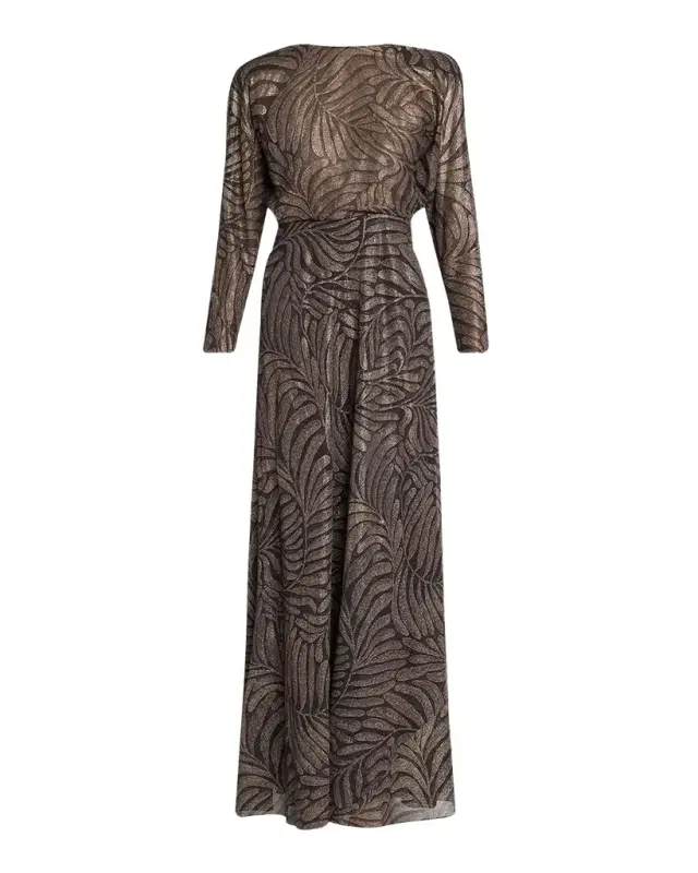 Ralph Lauren Collection Shannen Foiled Chiffon Evening Dress