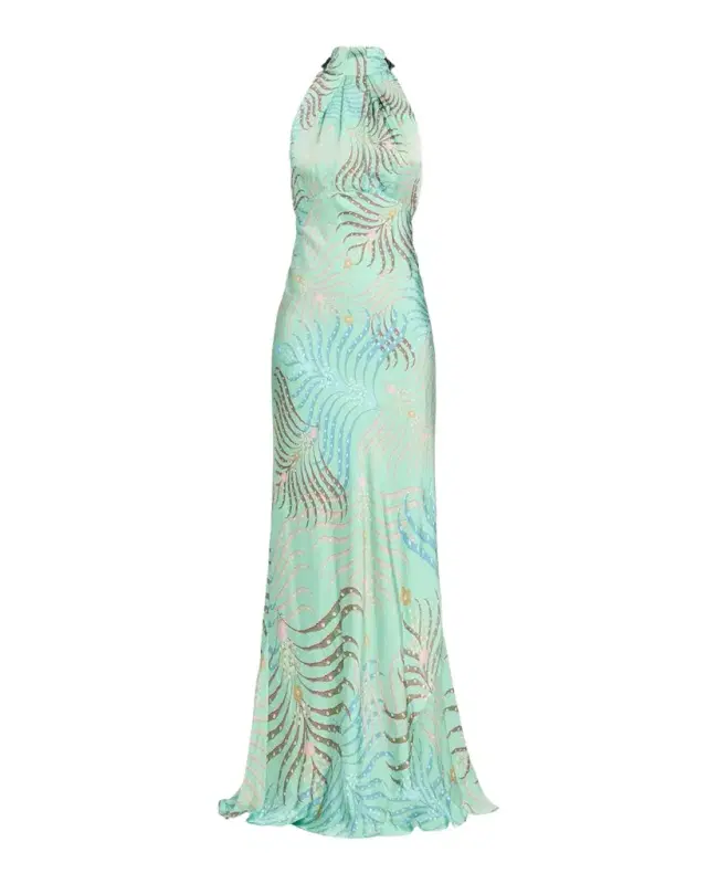 Saloni Michelle High-Neck Gown