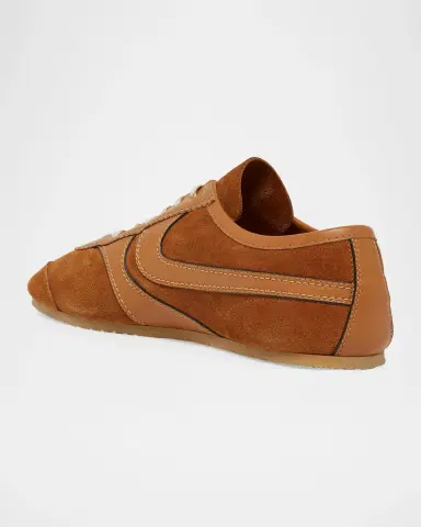 Dries Van Noten Men's Mosaicon T-Toe Suede Low-Top Sneakers | Thumbnail 4