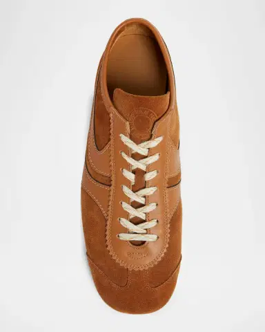 Dries Van Noten Men's Mosaicon T-Toe Suede Low-Top Sneakers | Thumbnail 6