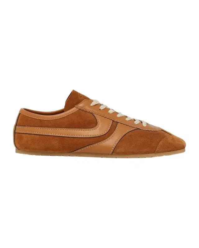Dries Van Noten Men's Mosaicon T-Toe Suede Low-Top Sneakers