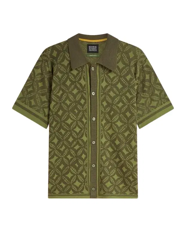 Scotch & Soda Men's Jacquard Knit Short-Sleeve Sweater