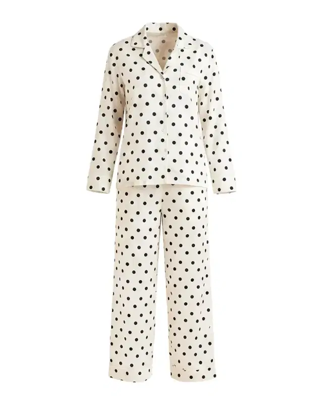 Papinelle Polka Dot Cotton Sateen Pajama Set