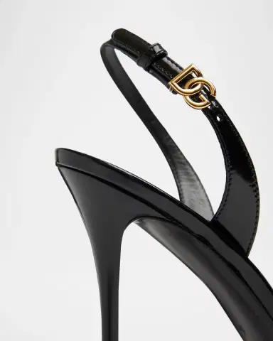 Dolce & Gabbana 105mm Patent Leather Crisscross Sandals | Thumbnail 5 Dolce & Gabbana 105mm Patent Leather Crisscross Sandals | Thumbnail 5