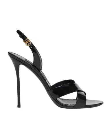 Dolce & Gabbana 105mm Patent Leather Crisscross Sandals | Thumbnail 1 Dolce & Gabbana 105mm Patent Leather Crisscross Sandals | Thumbnail 1