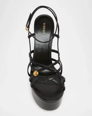 Versace 140mm Medusa Leather Platform Sandals | Thumbnail 4 Versace 140mm Medusa Leather Platform Sandals | Thumbnail 4