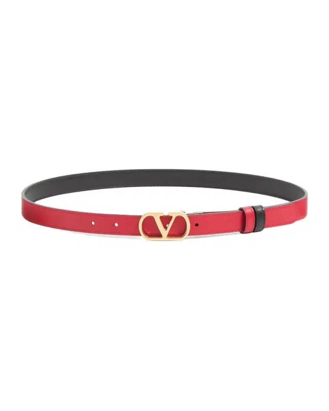 Valentino Garavani VLogo Signature Reversible Shiny Calfskin Belt 20MM