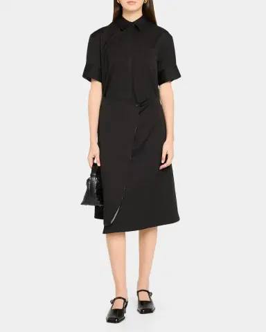 Loewe Wrapped Short-Sleeve Midi Shirtdress | Thumbnail 2 Loewe Wrapped Short-Sleeve Midi Shirtdress | Thumbnail 2