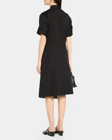 Loewe Wrapped Short-Sleeve Midi Shirtdress | Thumbnail 3 Loewe Wrapped Short-Sleeve Midi Shirtdress | Thumbnail 3