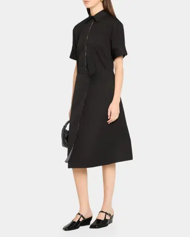 Loewe Wrapped Short-Sleeve Midi Shirtdress | Thumbnail 4 Loewe Wrapped Short-Sleeve Midi Shirtdress | Thumbnail 4
