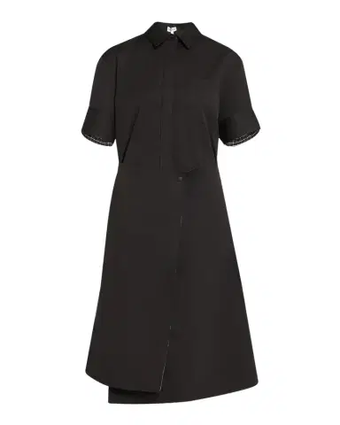 Loewe Wrapped Short-Sleeve Midi Shirtdress | Thumbnail 1 Loewe Wrapped Short-Sleeve Midi Shirtdress | Thumbnail 1