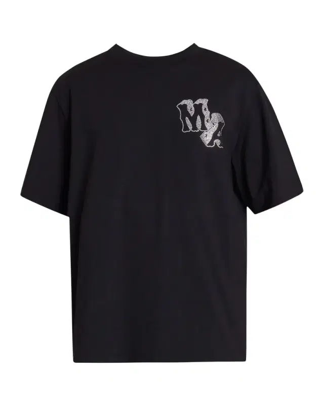AMIRI Men's Crystal-Embellished Logo Cotton T-Shirt
