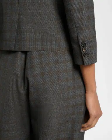 Dries Van Noten Check Single-Breasted Shrunken Jacket | Thumbnail 5