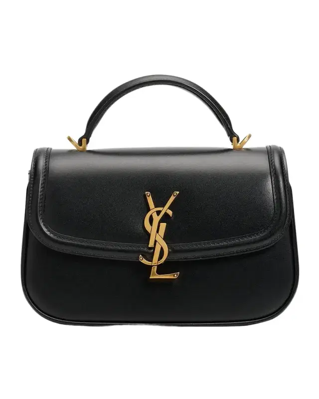 Saint Laurent Solferino Mini YSL Leather Top-Handle Bag