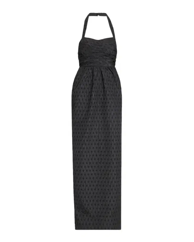 As It May Janelle Polka Dot Column Gown